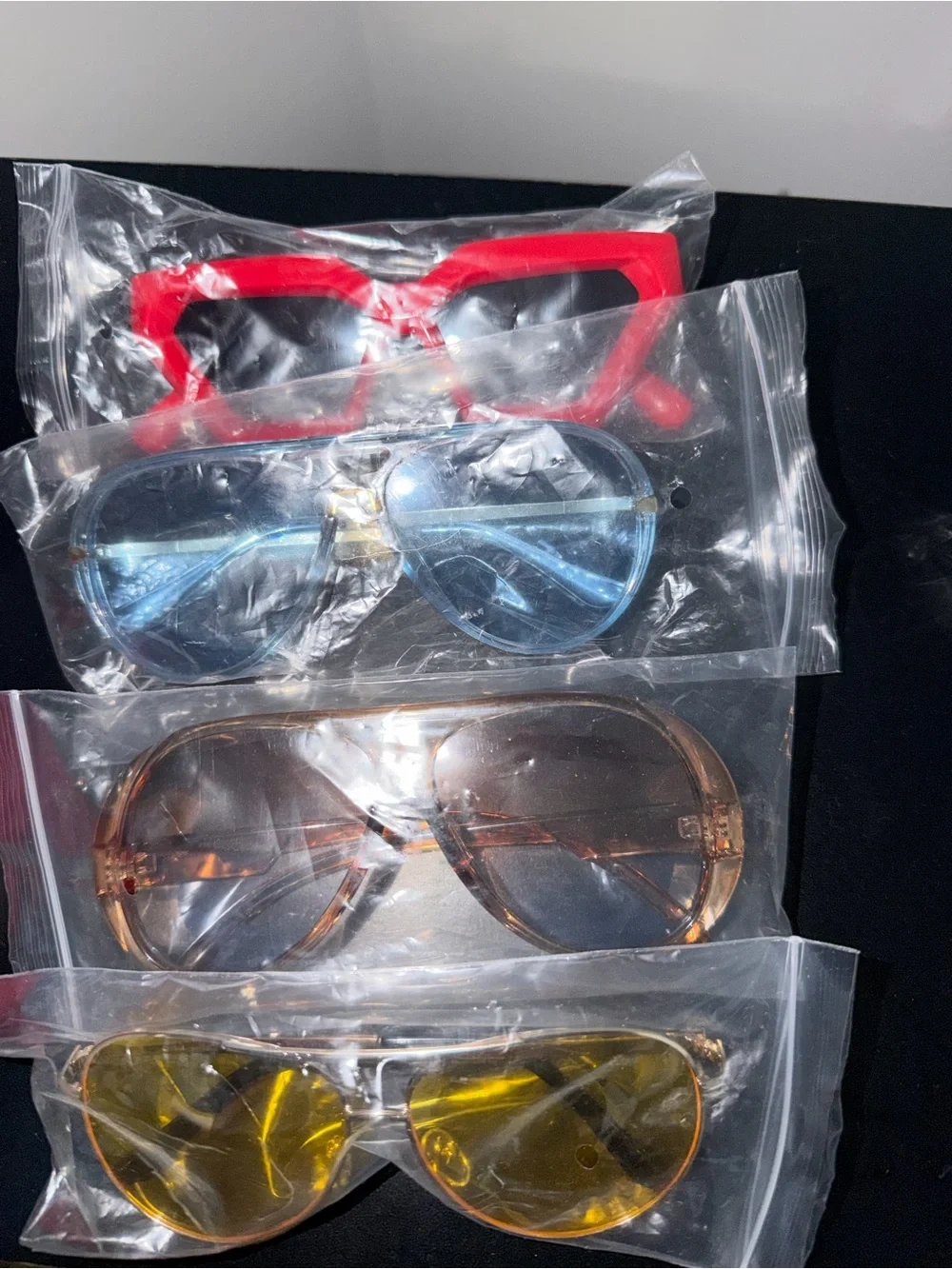 Kids Sunglasses Pack - Red, Blue, Brown, Yellow Frames